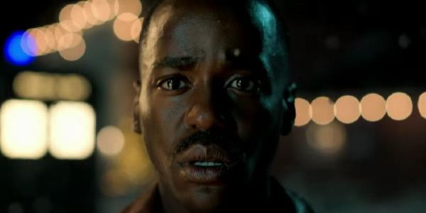 Doctor Who Ncuti Gatwa as the Fifteenth Doctor in the snow