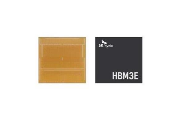 This photo provided by SK hynix Inc. shows its HBM3E chips. (PHOTO NOT FOR SALE) (Yonhap)