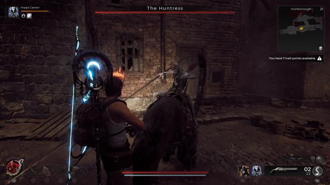 Player facing the Huntress in Remnant 2