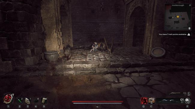 The Huntress is sleeping in Remnant 2