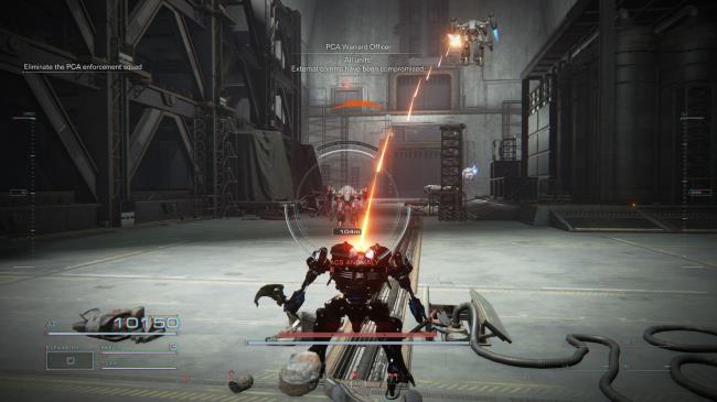 Player fighting enemies in Armored Core 6