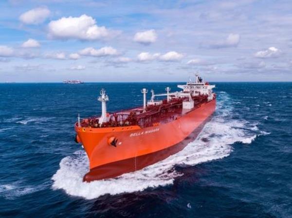 A liquefied petroleum gas carrier built by Hanwha Ocean Co. (PHOTO NOT FOR SALE) (Yonhap) 