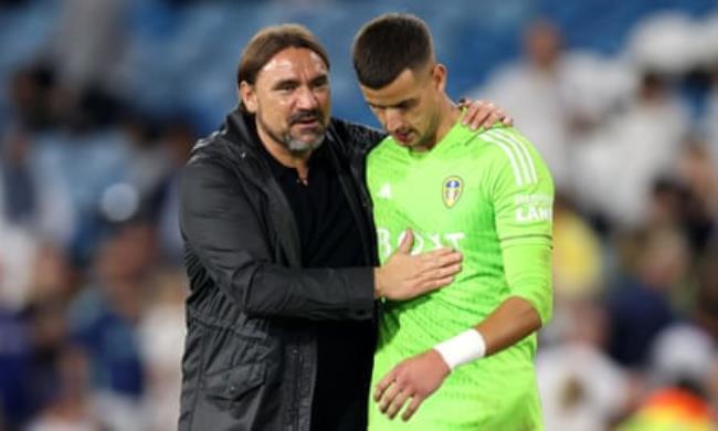 Daniel Farke with Karl Darlow