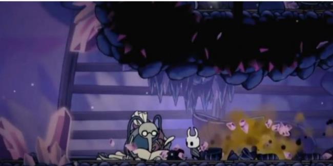 The Knight approaching Cornifer in Crystal Peak