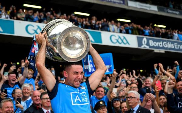 Dublin captain James McCarthy lifts the Sam Maguire Cup. Photo: Ray McManus/Sportsfile
