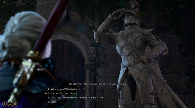 Player Speaks With Balduran Statue To Let Them Into Wyrmway Trials In Baldur's Gate 3