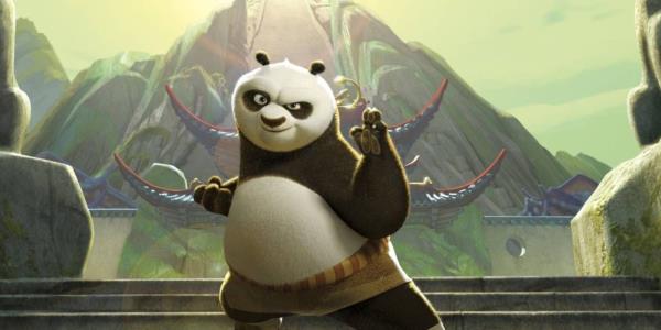 Po posing for a fight in Kung Fu Panda 4
